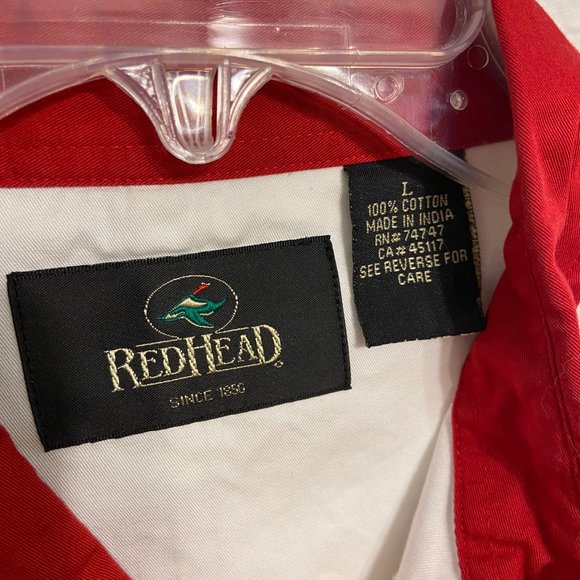 REDHEAD Mens TEXAS SHIRT Size Large Star Cotton Short Sleeves Pocket Mens - Picture 4 of 8